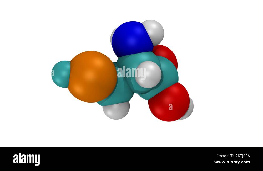 Rotating molecular model of the amino acid selenocysteine Stock Video ...