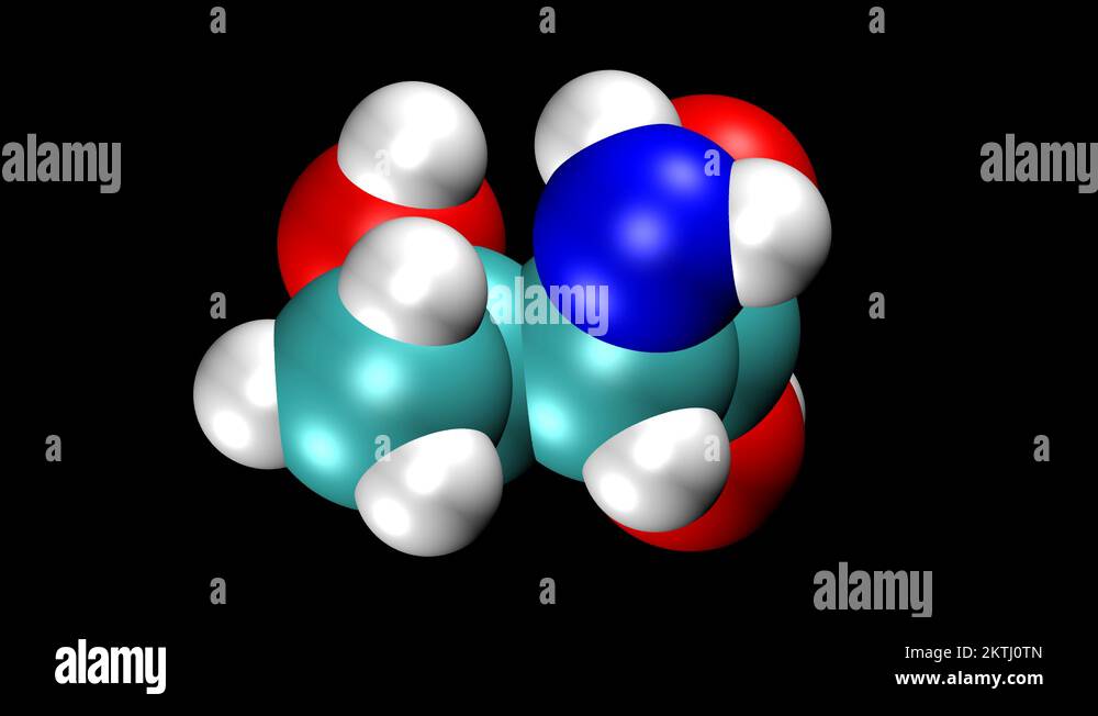 Rotating molecular model of the amino acid threonine Stock Video ...