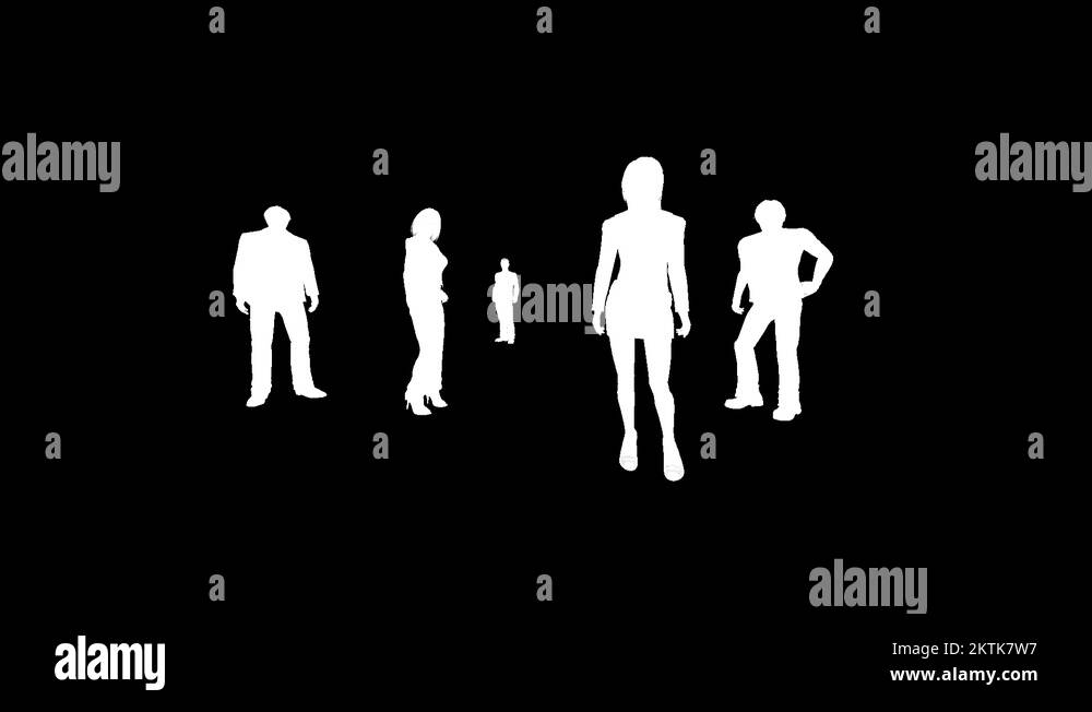 People Silhouette Cutouts Stock Video Footage - Alamy