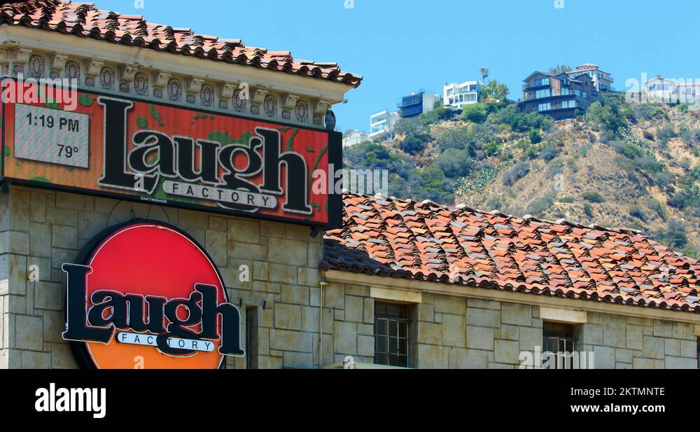 Laugh Factory and celebrity homes on Sunset Strip in Los Angeles