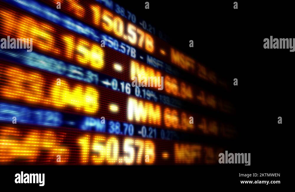 Stock market data digital ticker animation Stock Video Footage - Alamy