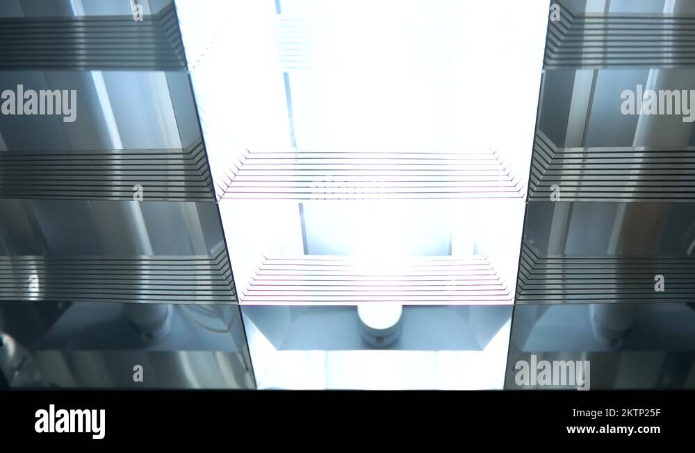 Fluorescent lights turning on and off Stock Video Footage Alamy