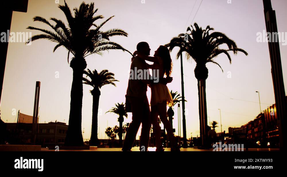 Romantic couple in silhouette Stock Videos & Footage - HD and 4K Video ...