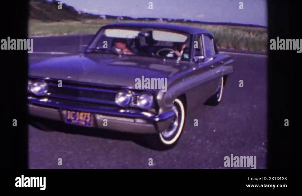 1967 leaving the nature park in a car. ROCKAWAY BEACH NEW YORK Stock