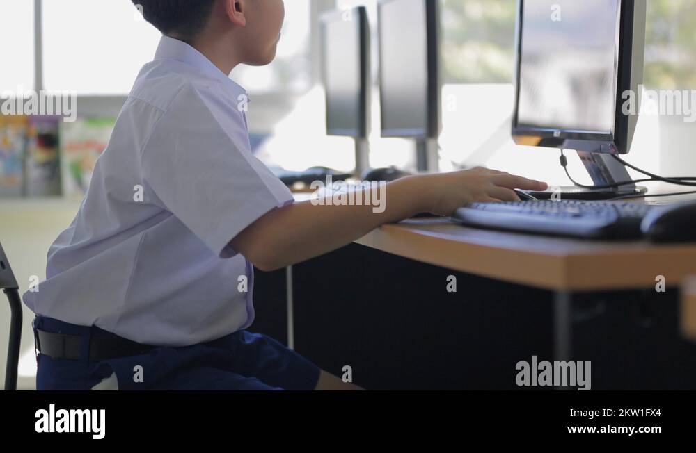 Child using computer at school Stock Videos & Footage - HD and 4K Video ...