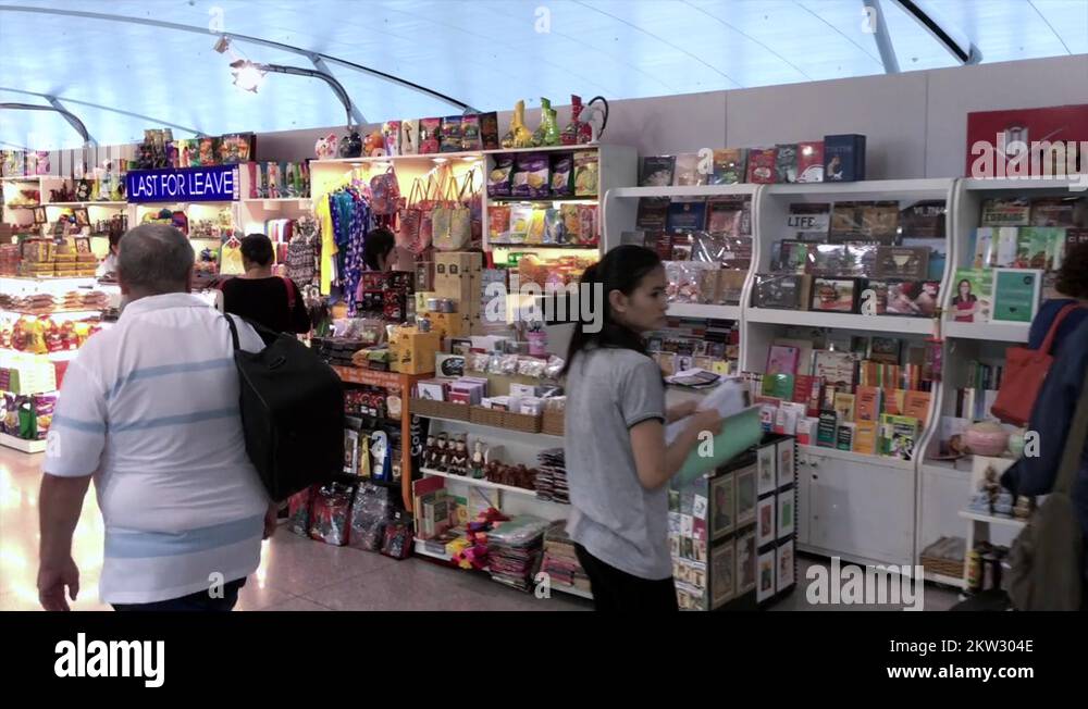 duty free shops in Tan Son Nhat International Airport, Ho Chi Minh City, Vietnam Stock Video