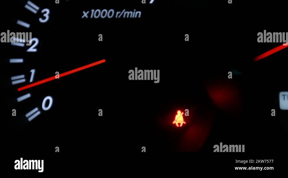 Close up of car dashboard and Odometer,Revving Speedometer and