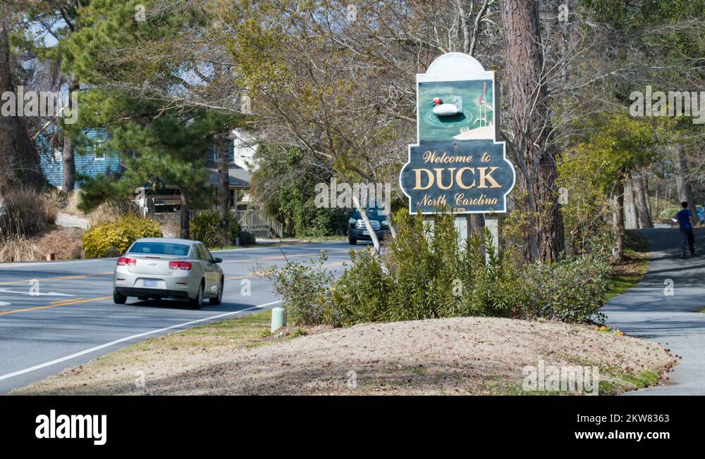 to Duck North Carolina on the Outer Banks Stock Video Footage