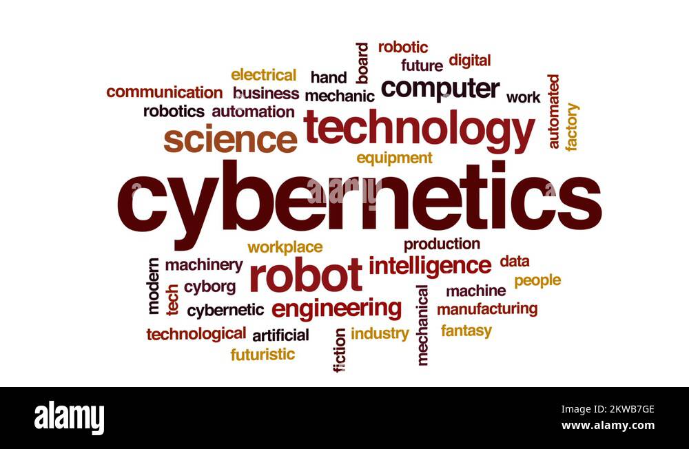 Cybernetics animated word cloud, text design animation Stock Video Footage  - Alamy