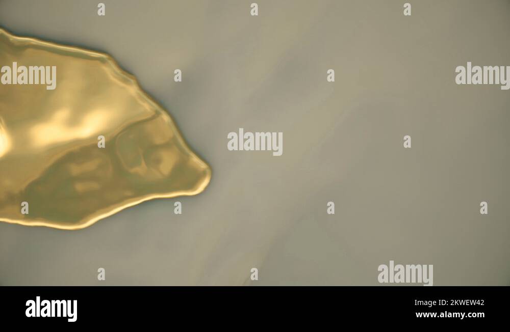 Top view animation depicting liquid gold rolling onto shore Stock Video ...