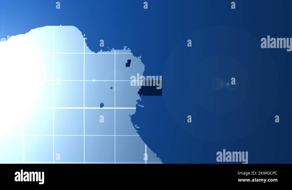 Equatorial Guinea. Zooming into Republic of Equatorial Guinea on the