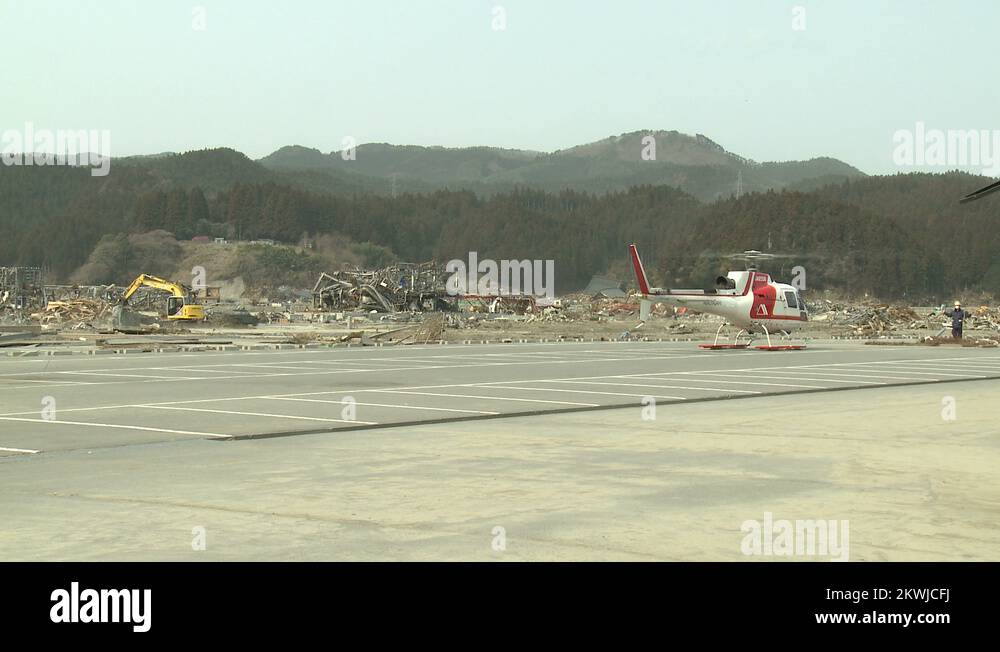 Tsunami helicopter footage