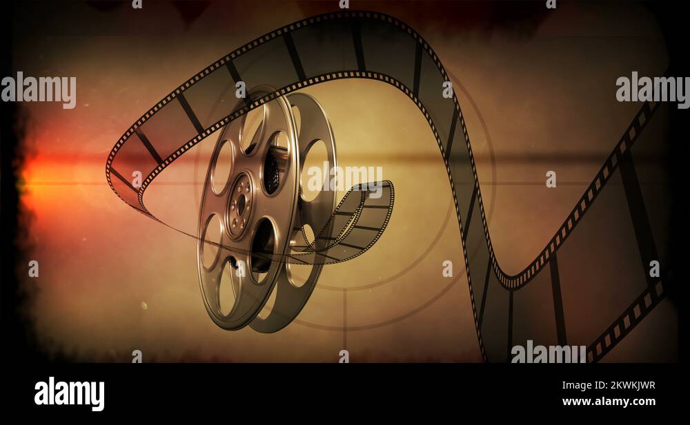 Film rolling out of a film reel Stock Video Footage Alamy