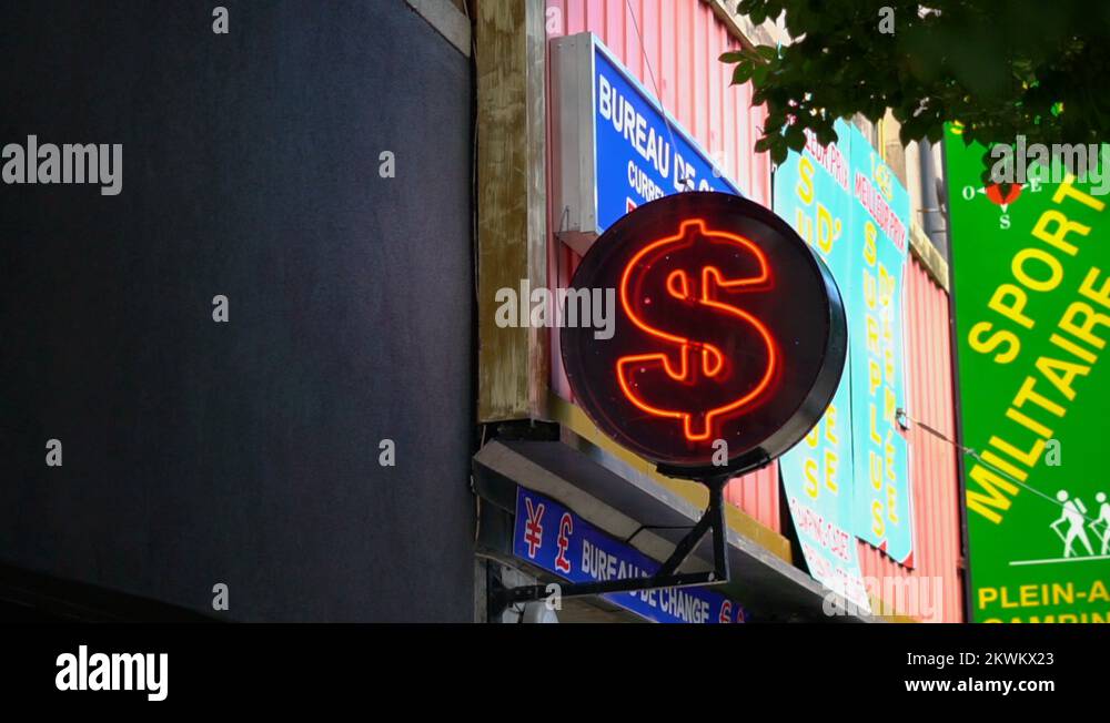Foreign currency exchange sign Stock Videos & Footage HD and 4K Video