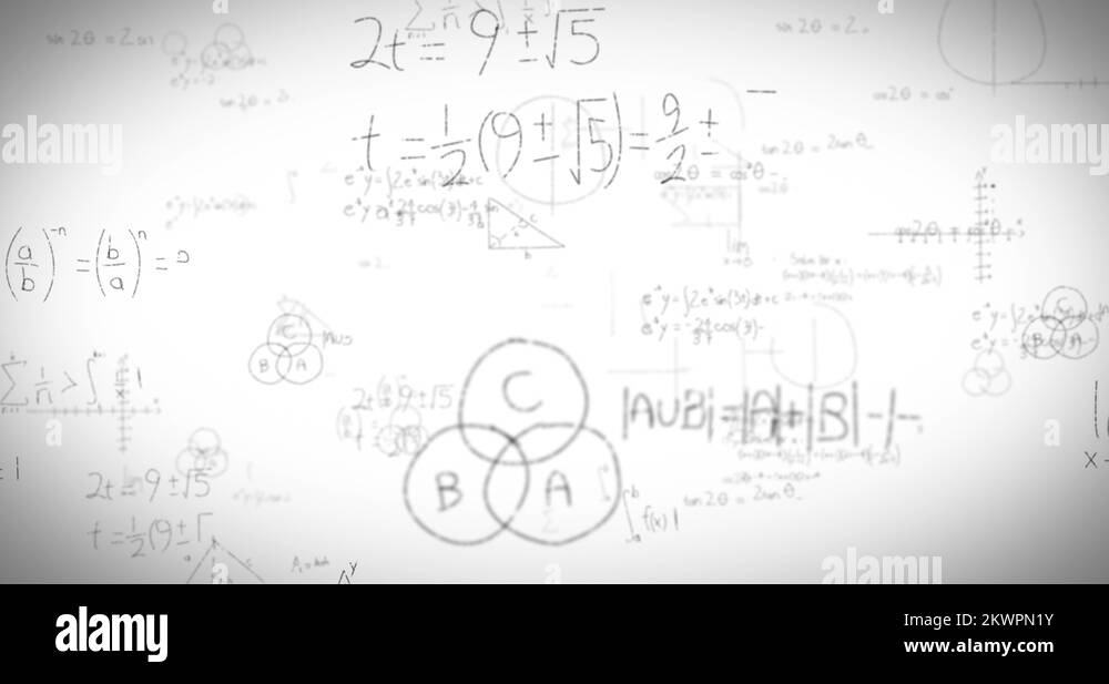 Complex math formulas on whiteboard Stock Videos & Footage HD and 4K