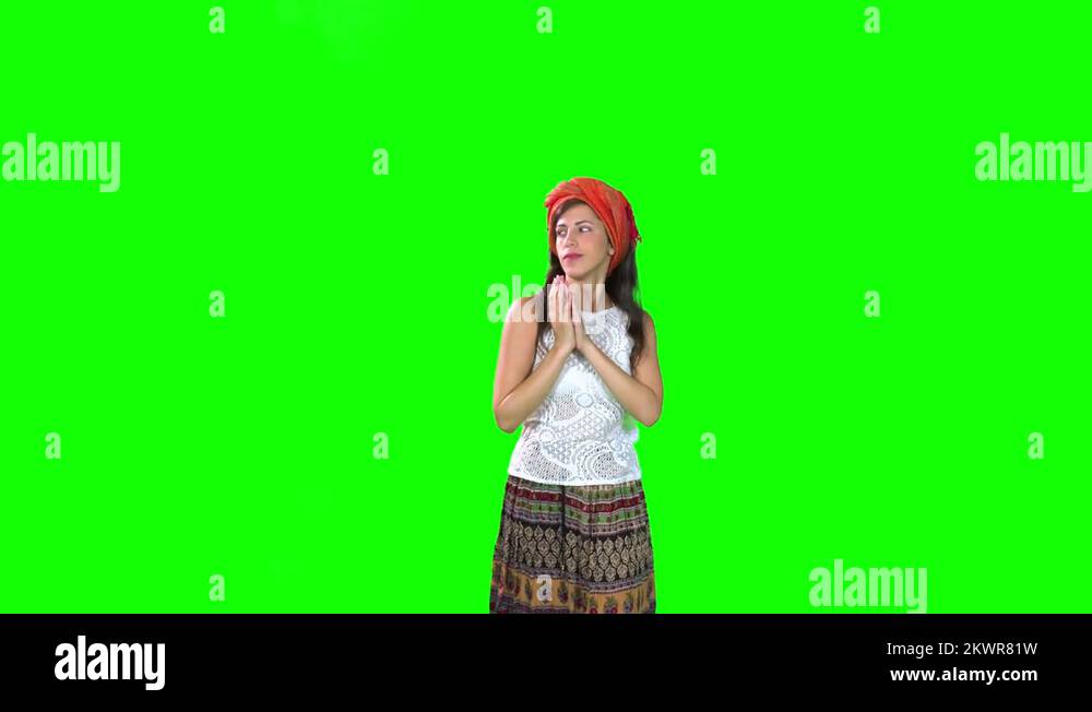 girl dancing on green screen Shanti dance Stock Video Footage Alamy