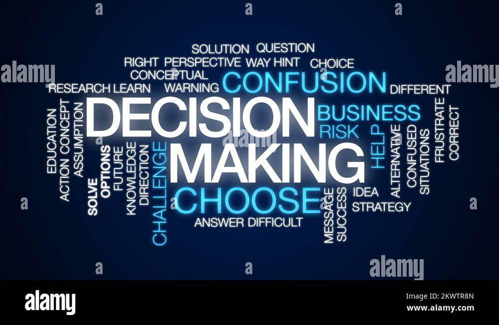 Decision making animated word cloud, text design animation Stock Video ...