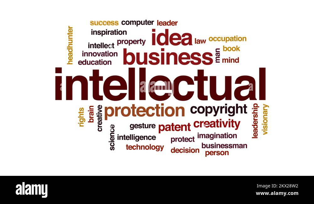 Intellectual animated word cloud, text design animation Stock Video Footage  - Alamy