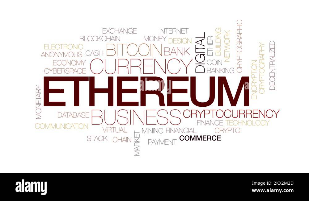 Ethereum animated word cloud, text design animation. Kinetic typography ...