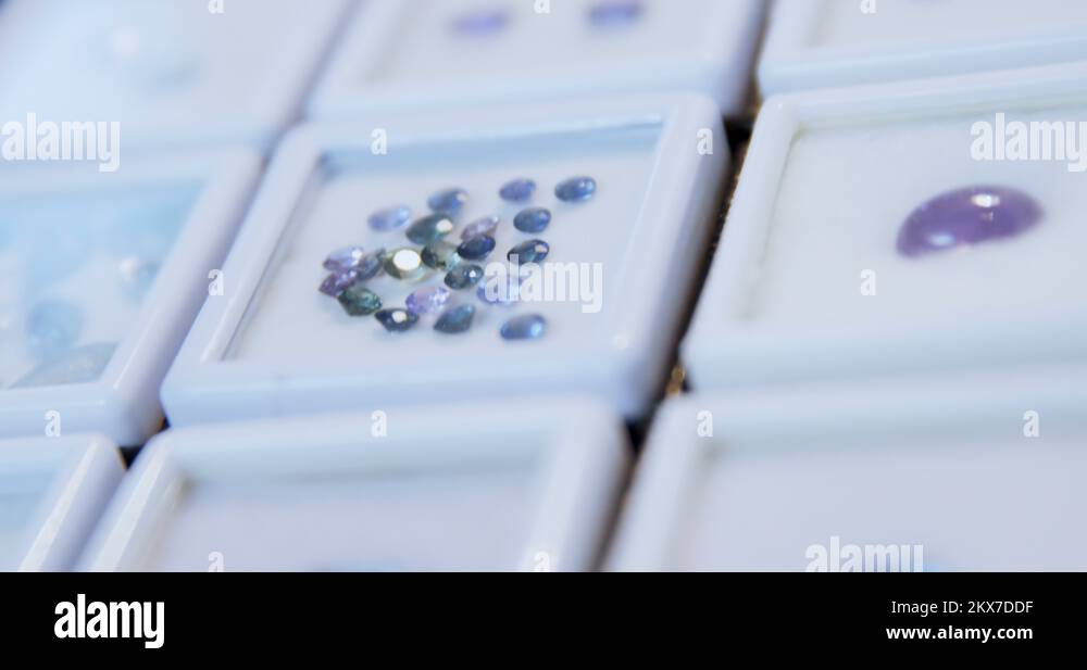 Varieties of jewel in boxes 4k Stock Video Footage - Alamy