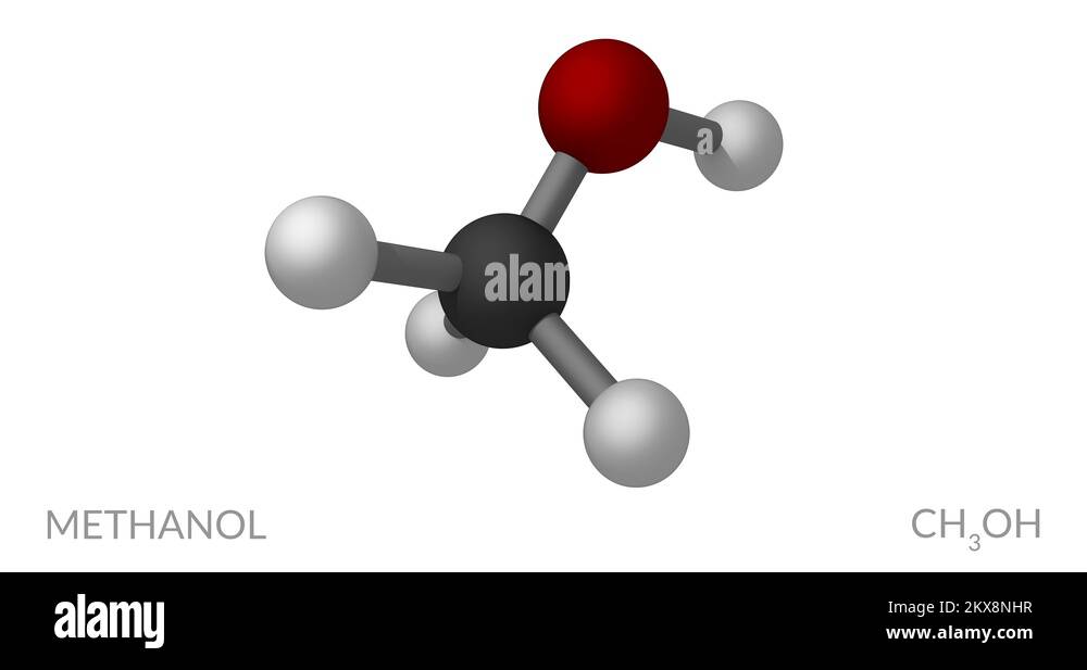 Chemical structure methanol methyl alcohol Stock Videos & Footage HD