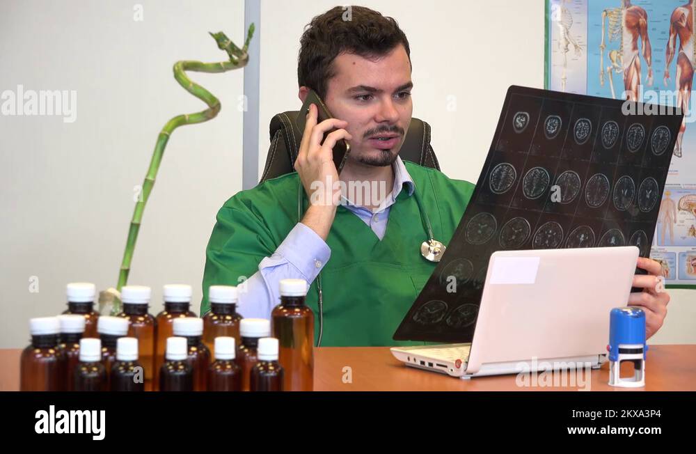 X ray diagnosis nurse doctor wear medical uniform stethoscope patient