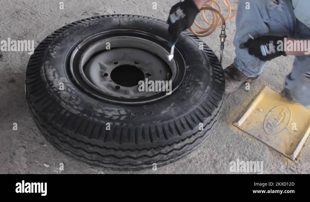 Tire air pump gas station Stock Videos & Footage HD and 4K Video