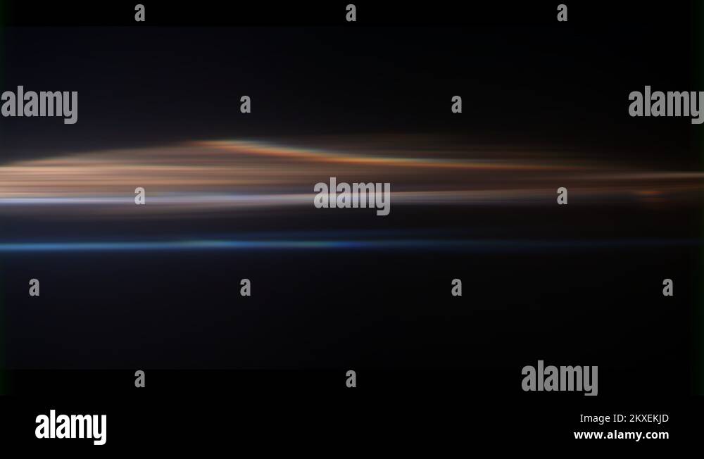 Realistic anamorphic lens light effects shot in 4K resolution Stock