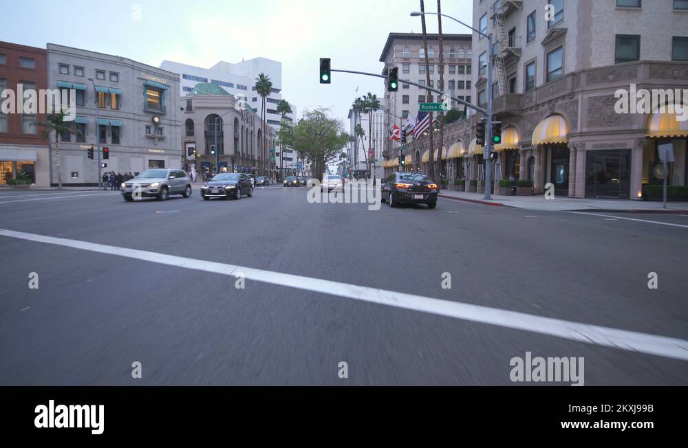 Beverly Hills Rodeo Drive Daytime 05 Driving Template Wilshire Blvd