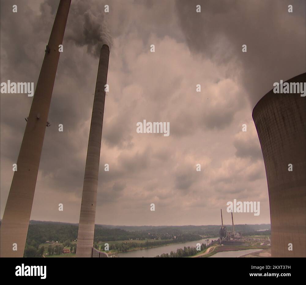 American Electric Power Mountaineer Coal Power Station exterior Stock