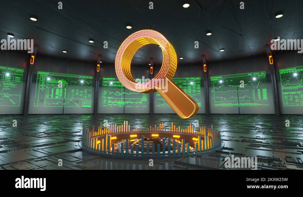 Magnifying glass computer screen chart Stock Videos & Footage HD and