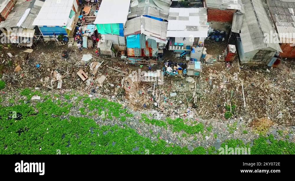 Crowded slum houses in slums neighborhood Stock Video Footage - Alamy