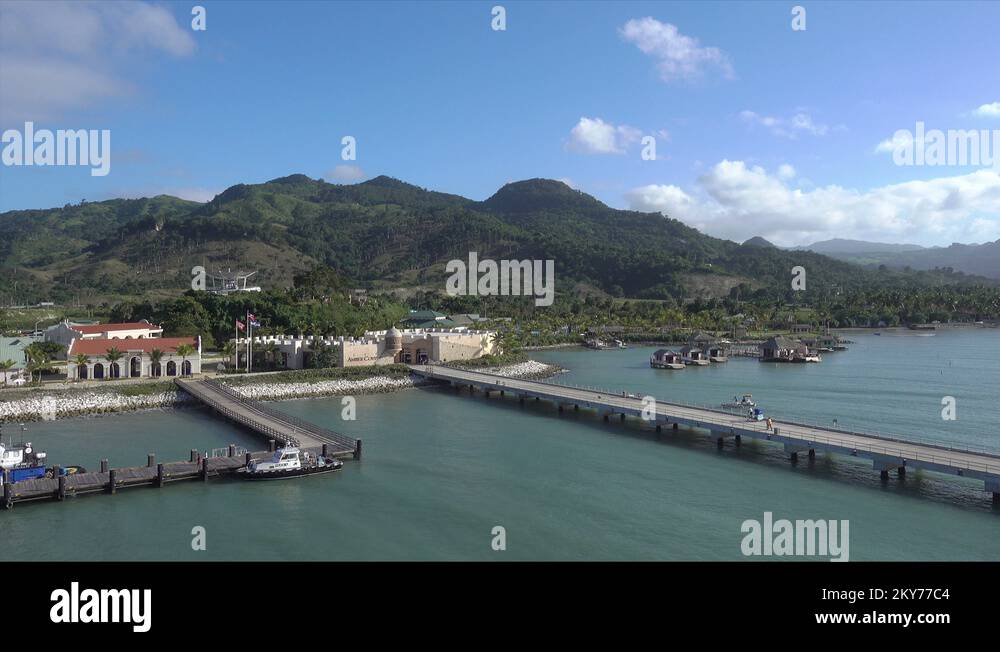 Amber Cove port and holiday resort, Dominican Republic Stock Video