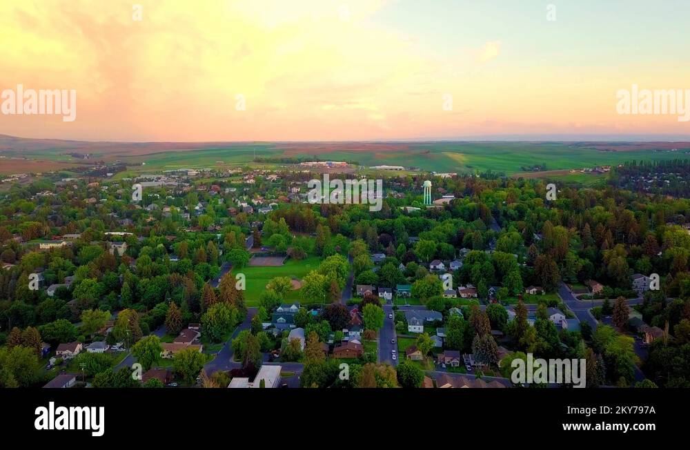 Pullman Washington Drone Aerial Footage Palouse Washington State WSU