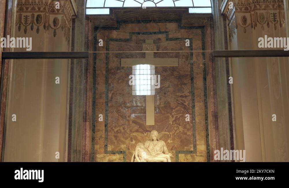 Tilt Down Reveal La Pieta Michelangelo Sculpture St Peter #39 s Basilica Tilt Down Reveal La Pieta Michelangelo Sculpture St Peter #39 s Basilica