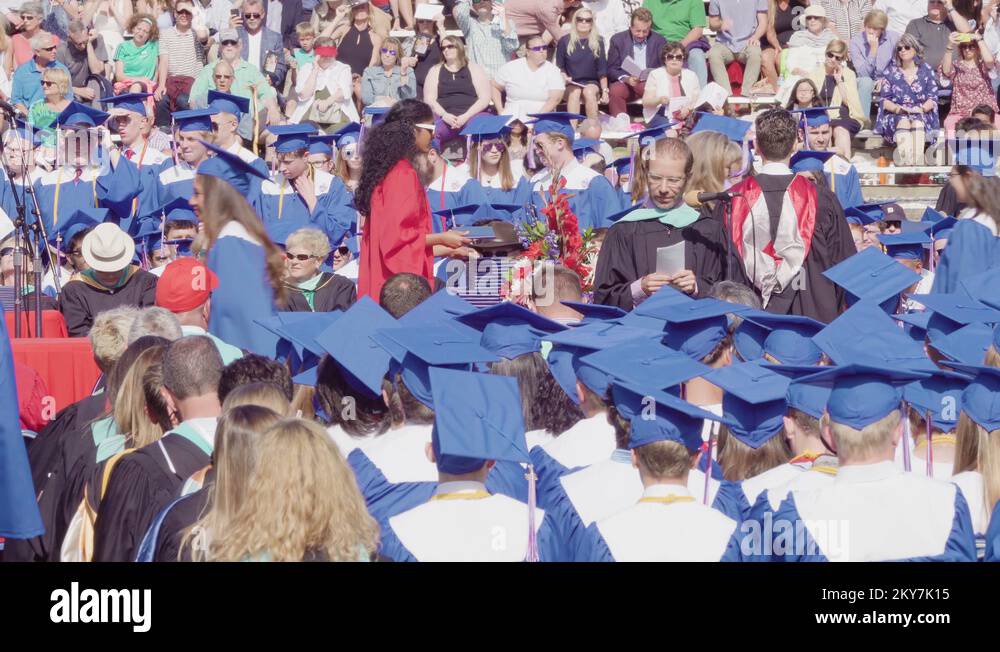Graduation ceremony of Cherry Creek High School Stock Video Footage - Alamy