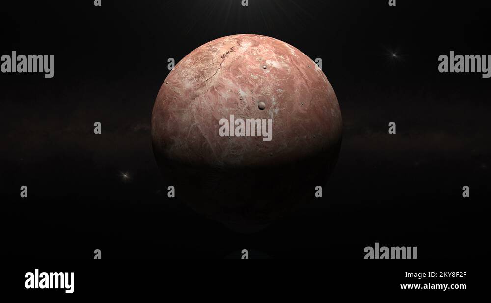 Makemake dwarf planet rotating in its own orbit in the outer space