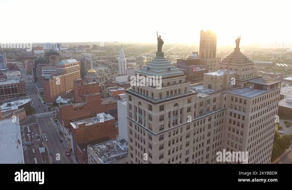 Statue of Liberty in Buffalo New York Immigration and Freedom Stock