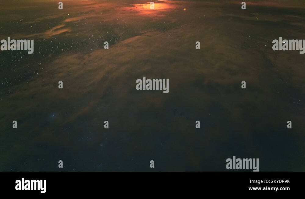The cloud flow on the starry sky background. time lapse Stock Video ...