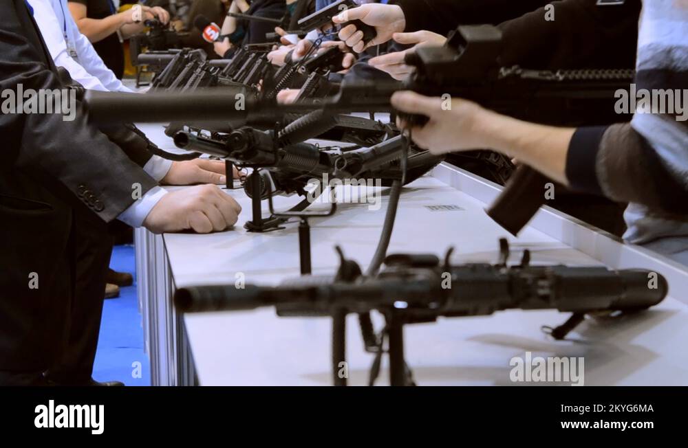 Gun Sum Machine Firearms gun submachine sniper rifle close-up Stock Video Footage - Alamy