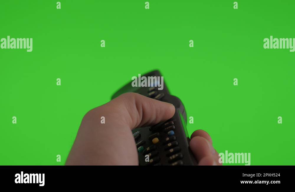 Channel changing on remote control green screen 4K 3840X2160 UltraHD