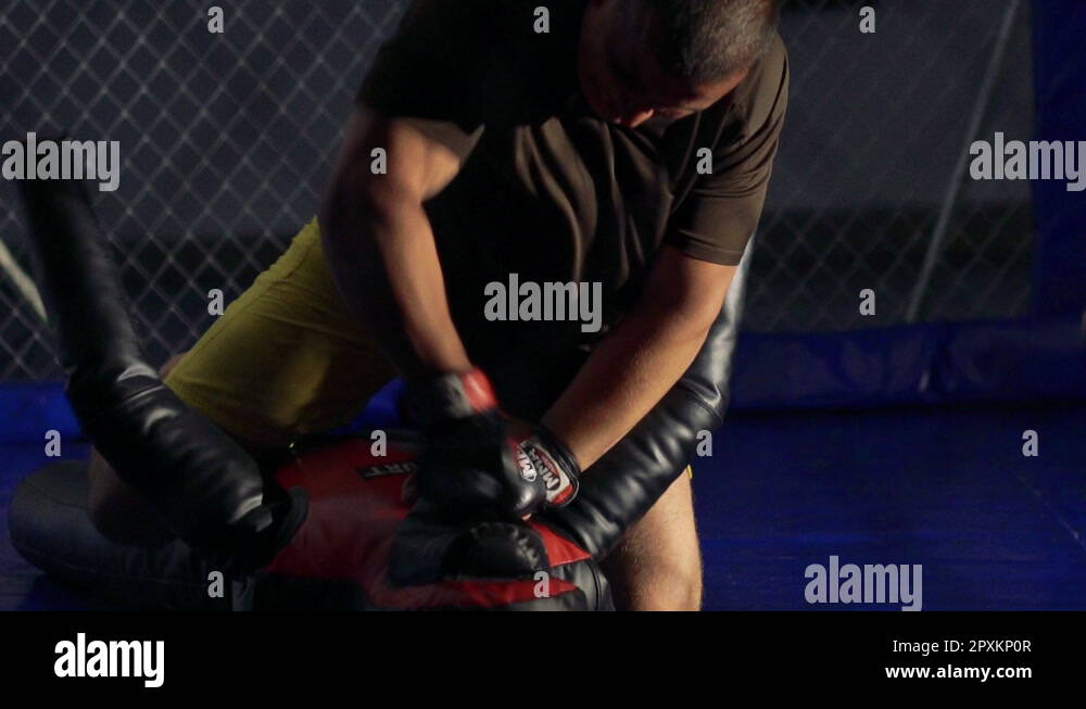 Hand in boxing glove hitting boxing bag Stock Videos & Footage HD and