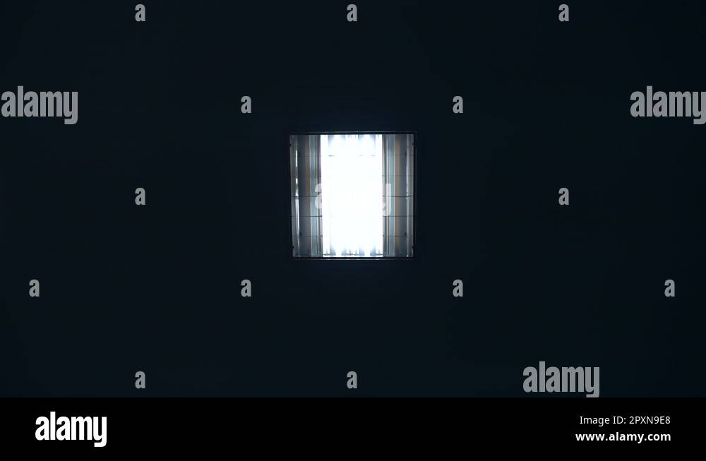 Fluorescent lights turning on and off Stock Video Footage Alamy
