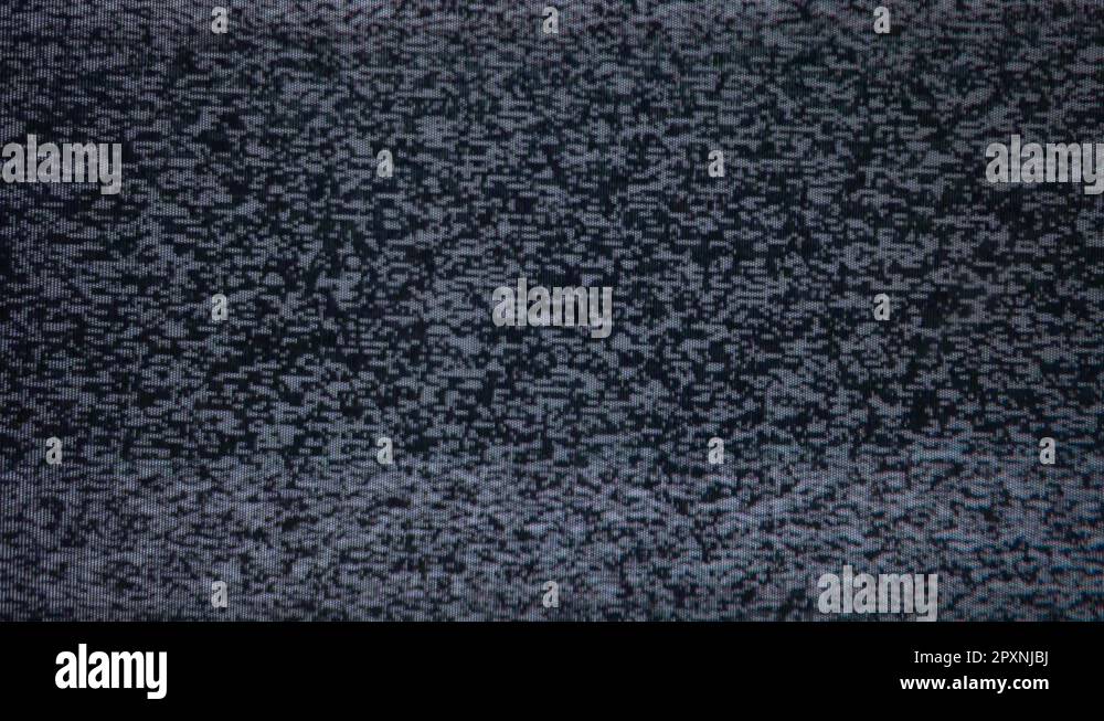 A flickering, analog TV signal. VHS retro recording video cassettes, TV