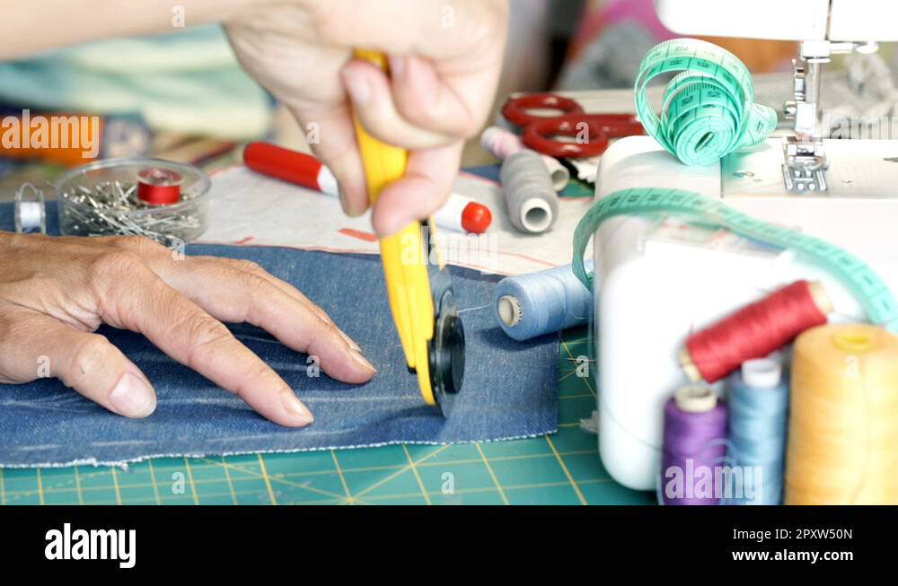 Rotary cutter fabric Stock Videos & Footage HD and 4K Video Clips Alamy