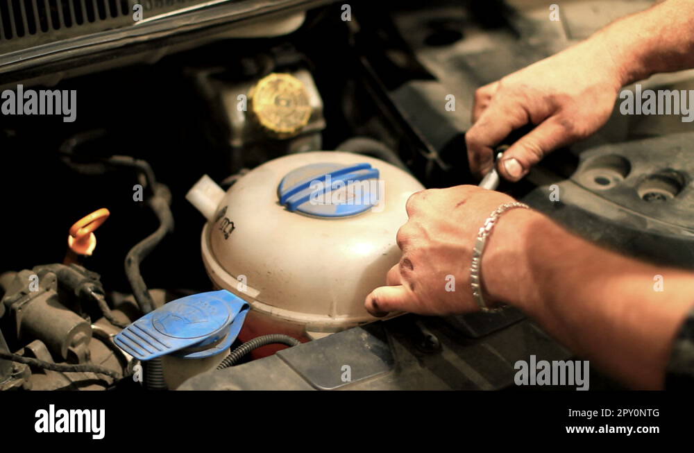 Replacing The Fuel Filter On A Car Stock Video Footage Alamy
