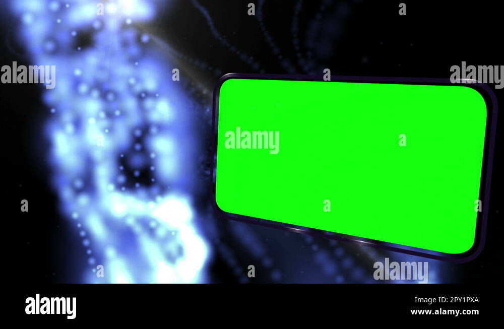 Montage of green screens on galactic background Stock Video Footage Alamy