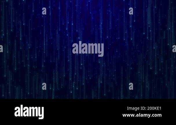 Blue Falling Matrix Digital Rain Matrix style Cyrillic alphabet code ...