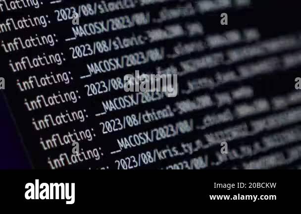 rapidly scrolling lines of code on a dark screen, emphasizing real-time ...