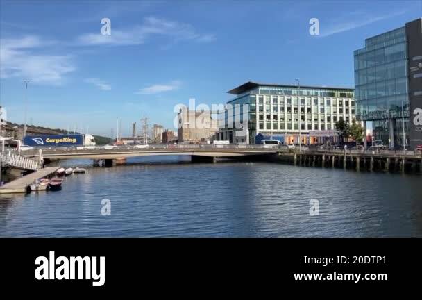 Buildings in the city of Cork, Ireland. Beautiful street views and ...